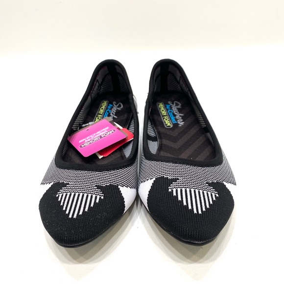 Skechers Memory Foam women’s flats black/white - Picture 2 of 3
